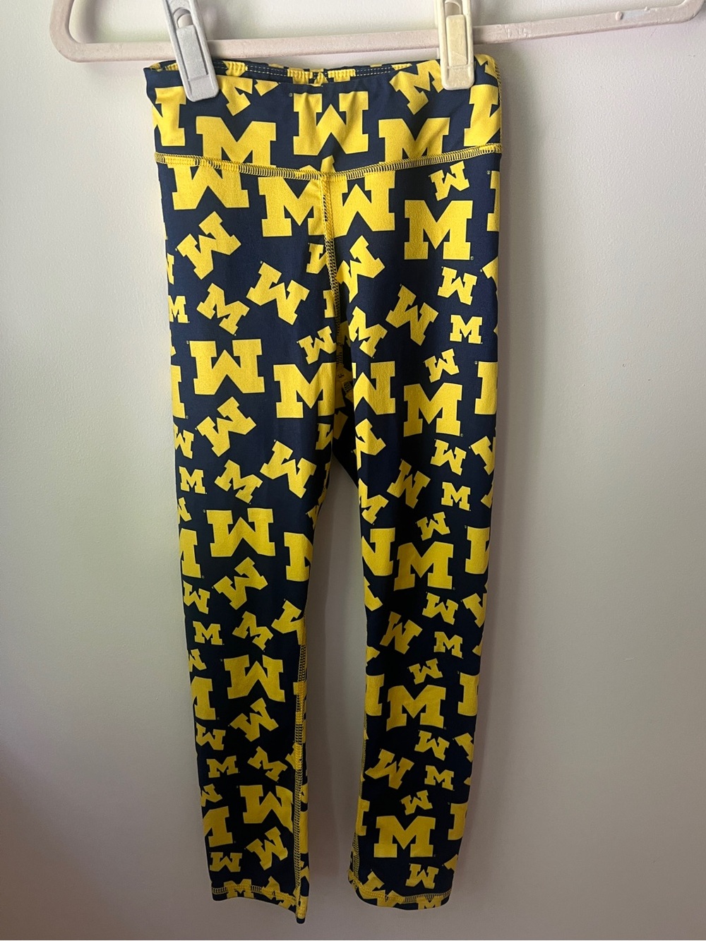 Girls Universiry of Michigan Maize and Blue Legginds